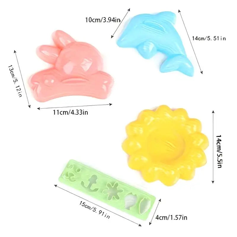 4Pcs Animal Sushi Maker Molds Rabbit Dolphin Shape, DIY Veggie Roll Forming Tool for Home Kitchen Bento Oasis Select