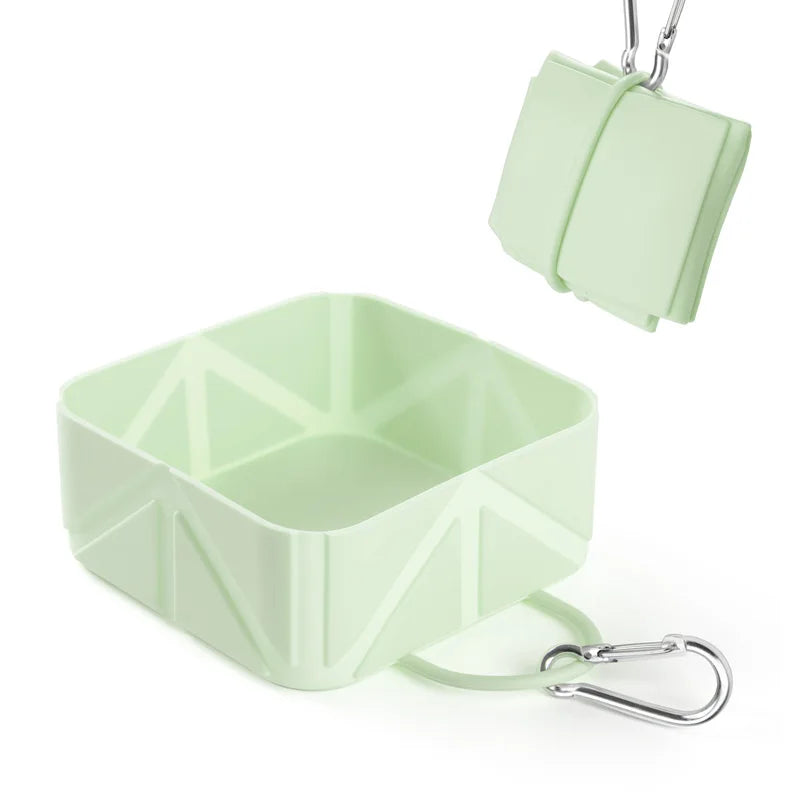 1pcs Portable Silicone Pet Collapsible Travel Outdoor Water Food Feeder Bowl for Dogs Cats Lightweight Camping Walking Pet Bowl Oasis Select