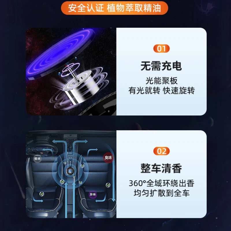 Car center console space planet imitated magnetic levitation decoration car aromatherapy solar interior decoration Oasis Select
