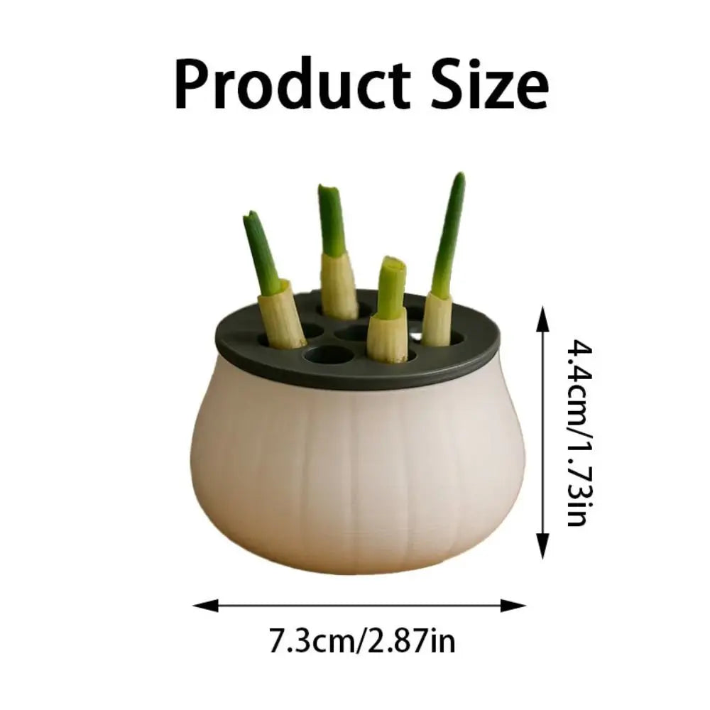 Vertical Hydroponic Green Onion Planter | 7-Hole Space-Saving Hydroponic Planter Oasis Select