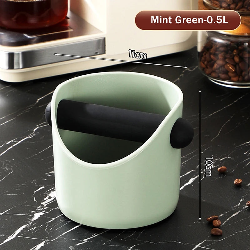 Removable Knock Bar Espresso Knock Box, Anti-Slip Coffee Waste Bin with Shock-Absorbent Feature Oasis Select Green