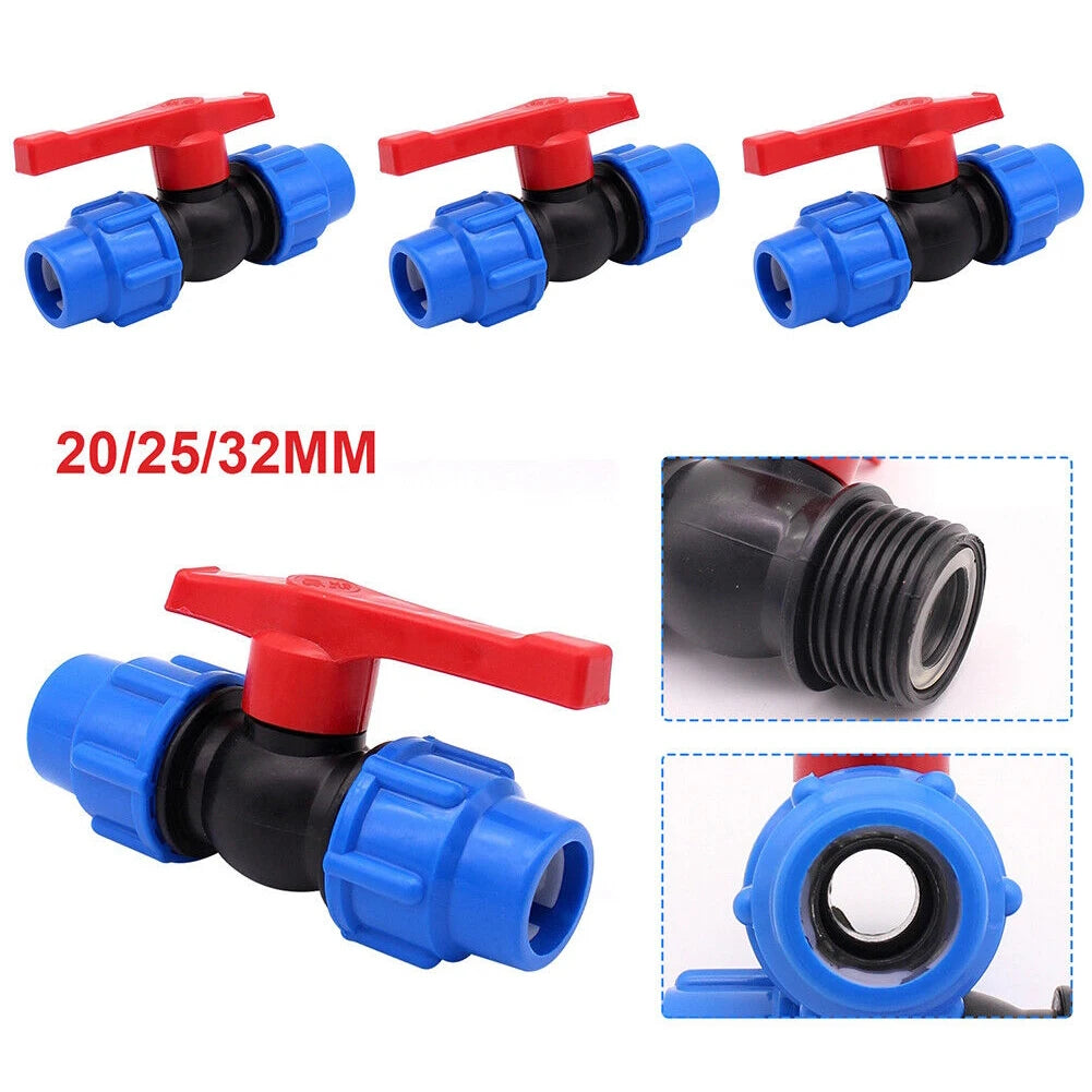 Shut-off Valve PE Pipe Ball Valves With External Thread Stop Valve Fitting 20/25/32mm High Pressure Resistance Oasis Select