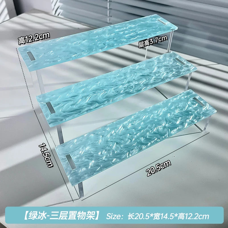 3-Tier Acrylic Ladder Desktop Shelf – Perfume & Cosmetic Display