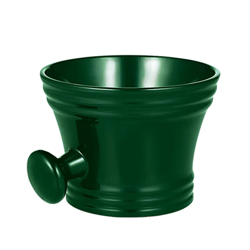 Plastic Shaving Brush Bowl Set Beard Care Soap Foam Mug Bowl With Handle Facial Bristle Hair Salon Barber Soap Foam Shave Men Oasis Select Green Bowl