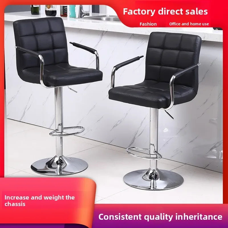 Bar chair adjustable swivel chair backrest high stool office computer chair household rotatable Oasis Select
