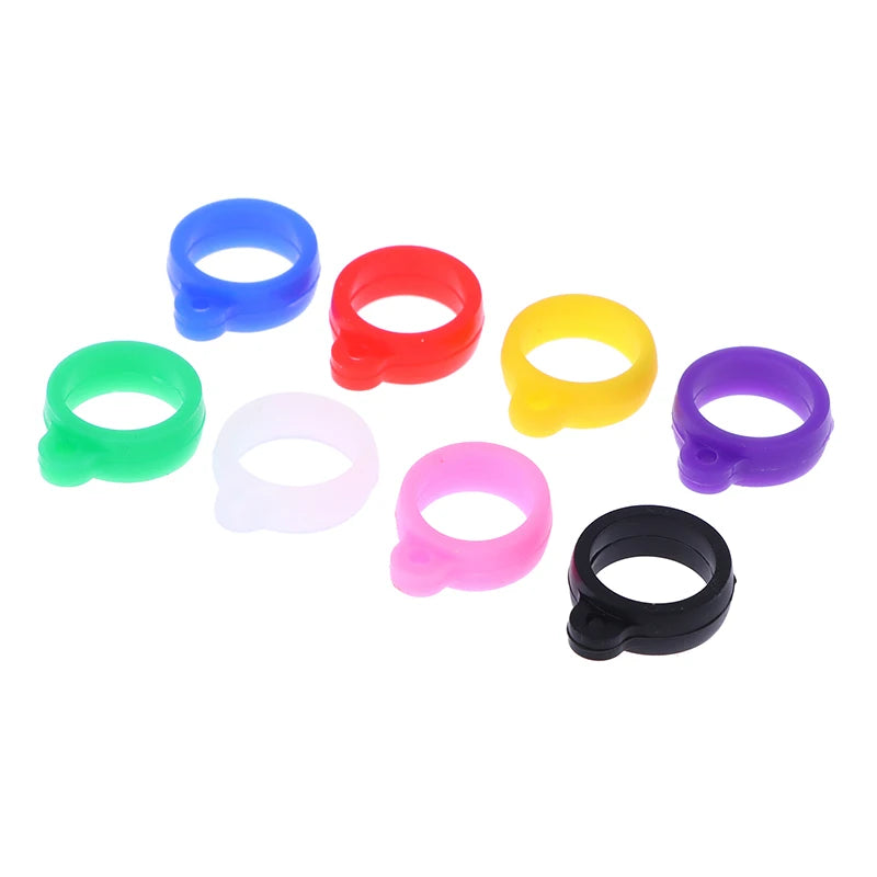 10Pcs Universal Anti-Lost Necklace Lanyards Ring Portable Anti-drop Cigarette Silicone Ring Lanyard Holder With Soft Hoop Oasis Select