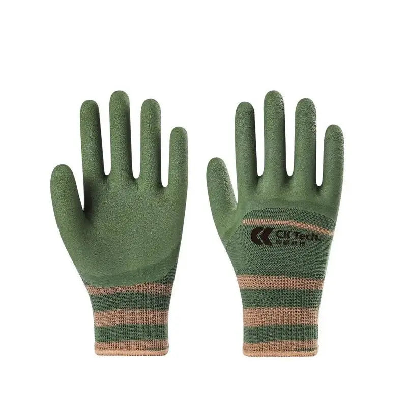 Gloves Rubber Palm Coated Durable Thorn Proof Protection Gloves Breathable Waterproof For Cactus Rose Blackberry Oasis Select Green