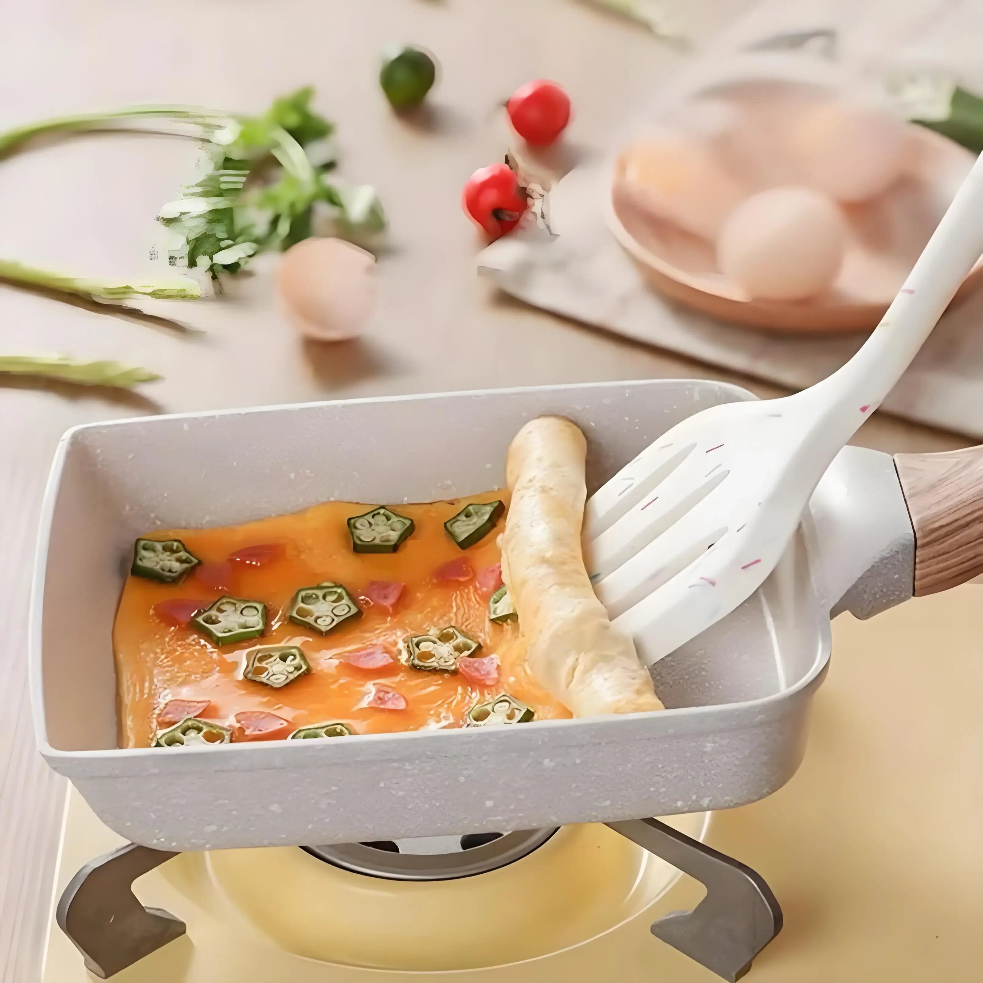 Japanese Tamagoyaki Pan – Non-Stick Mini Frying Pan for Eggs Breakfast, and Omelets Durable & Easy to Clean Oasis Select