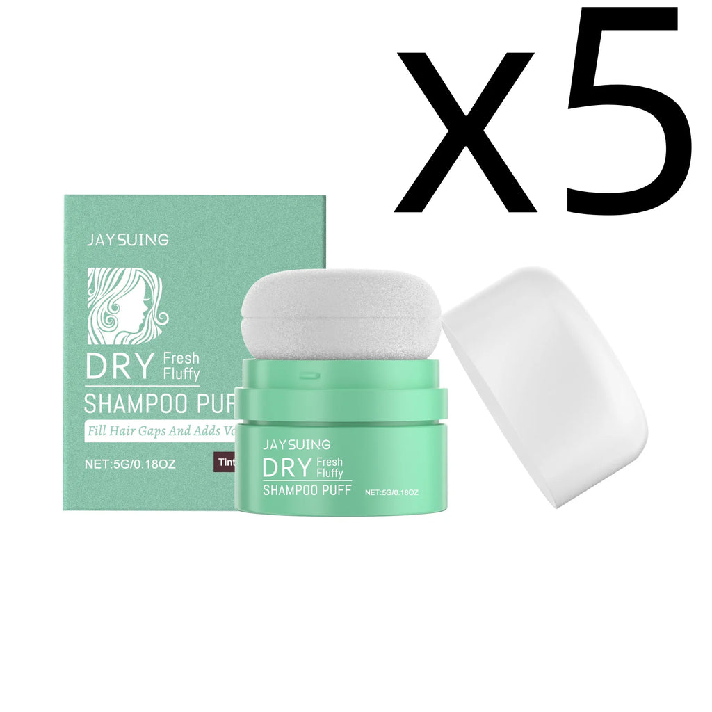 Matte Dry Shampoo Puff Instant Oil Control Lift Root Fluffy Hair Refresh Scalp Portable Matte Finish Hair Care Dry Hair Powder Oasis Select 5g Boxed X 5PCS