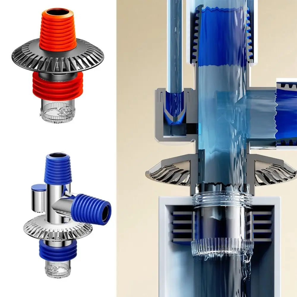 Anti-Odor Floor Drain Connector | Multi-Port Hose Adapter