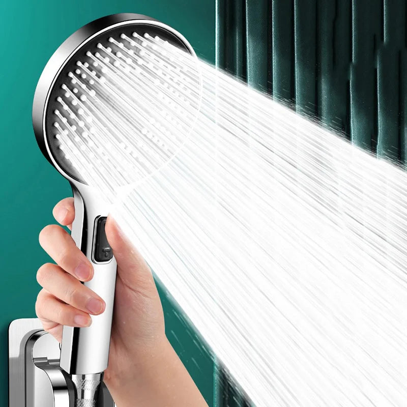 5-Mode High Pressure Handheld Shower Head | One-Key Stop
