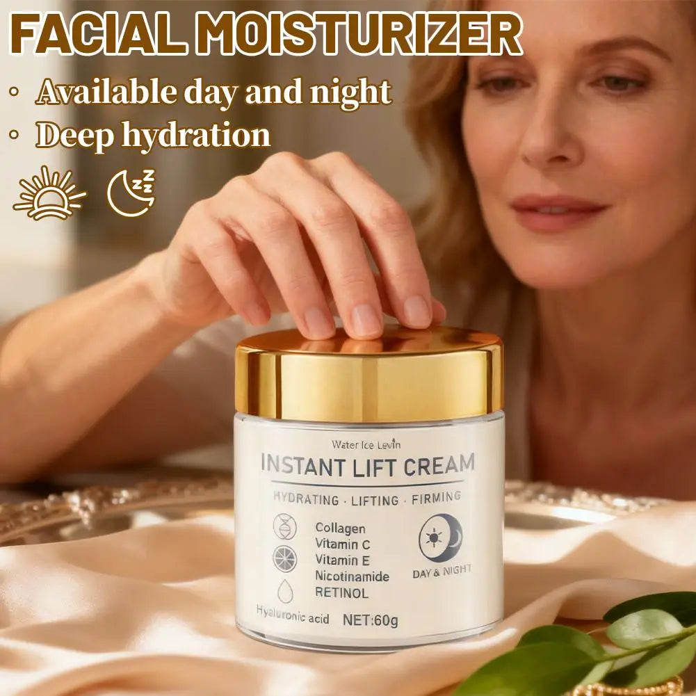 60g Instant Lift Face Cream Firming Skin Tightening Anti Wrinkle Collagen Hyaluronic Acid Hydrating Nourishing Facial Moisturize Oasis Select