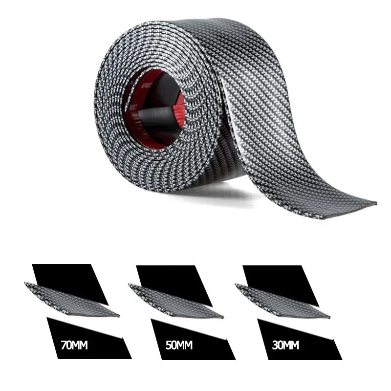 Universal Car Stickers Doorsill Bumper Threshold Step Carbon Fiber Protector Guard Strip Sticker Anti Scratch Strips Film Oasis Select