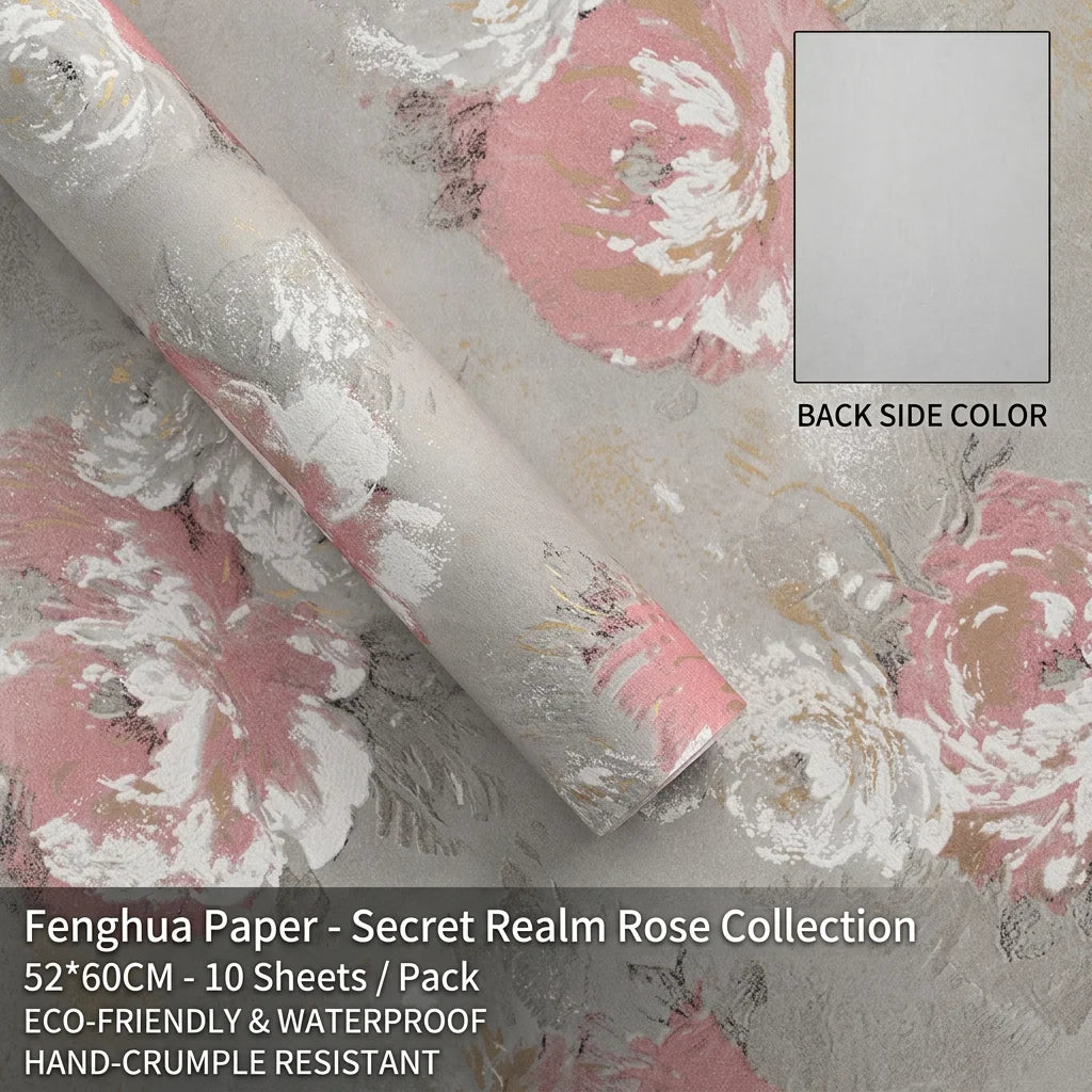 60cm*52cm Oil Painting Wrapper Paper New Dream Back Garden Thickened Waterproof Paper Flower Shop Materials Oasis Select Light Grey