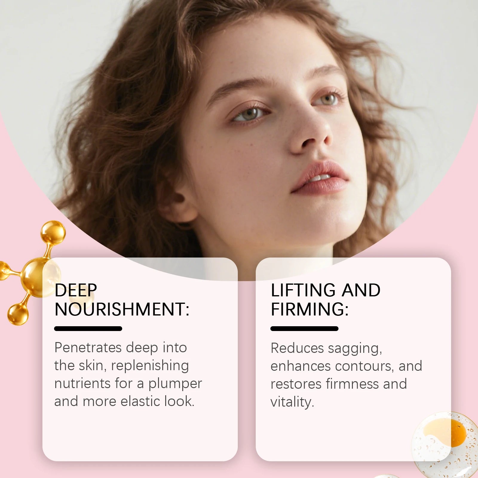 Firming Pink Peptide Serum Lifting Firming Smoothing Wrinkles Deep Hydration Soothing Brightening Skin Collagen Facial Serum Oasis Select