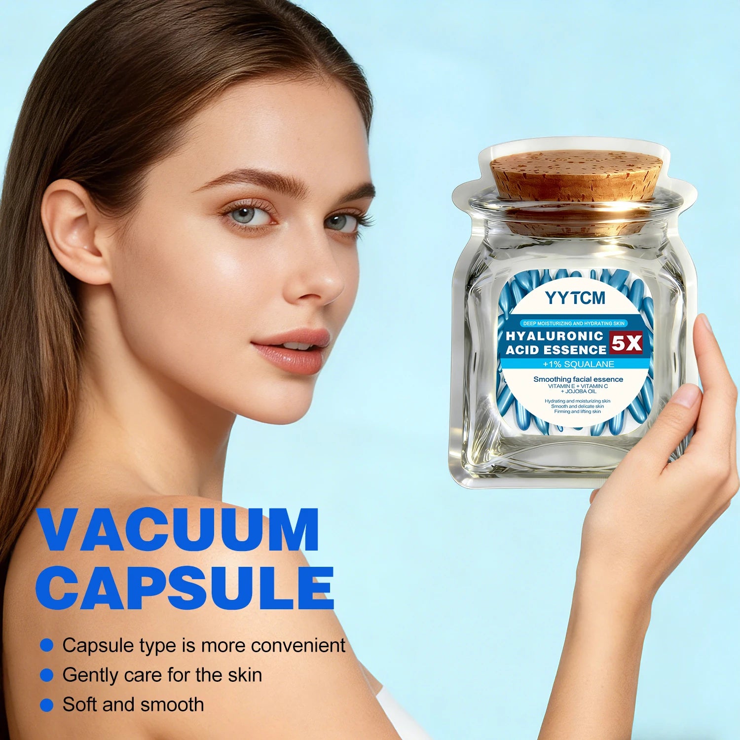 Hyaluronic acid deep moisturizing capsule essence, deep moisturizing and brightening skin essence 18/30/48/60/90/180capsules Oasis Select