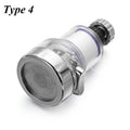 3 Modes Water-saving Tap Filter Head Diffuser Purify Conn Adjustable Faucet Nozzle Kitchen 360° Rotation Swivel Sprayer Aerator Oasis Select Type 4