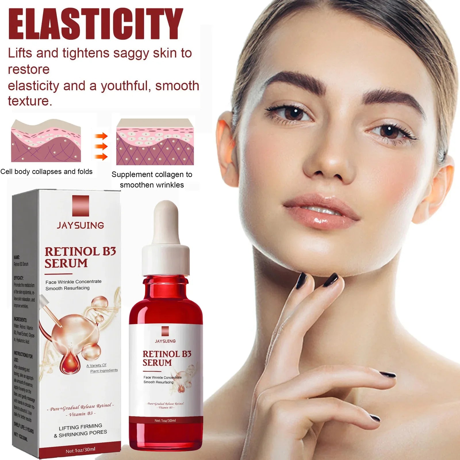 REAROYA Retinol B3 Face Serum – Firming, Lifting & Hydrating