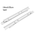 1Pair Mute Pulley Furniture Two Section Cabinets Keyboard Roller Computer Table Chute Two Cabinet Rails Drawer Track Slides Oasis Select 14inch-35cm