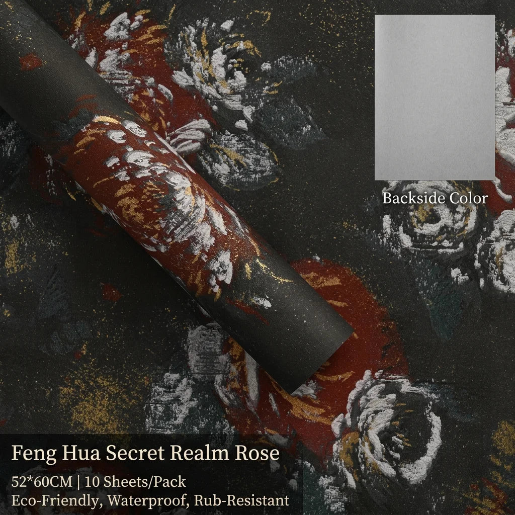 60cm*52cm Oil Painting Wrapper Paper New Dream Back Garden Thickened Waterproof Paper Flower Shop Materials Oasis Select Black