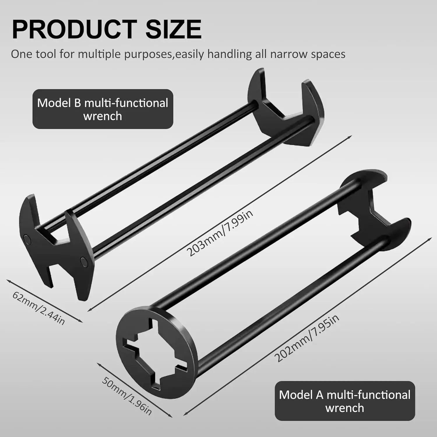 Multifunctional Basin Wrench – Professional Sink Faucet Tool for Tight Spaces, Under Sink Plumbing Repair for Kitchen & Bathroom Oasis Select