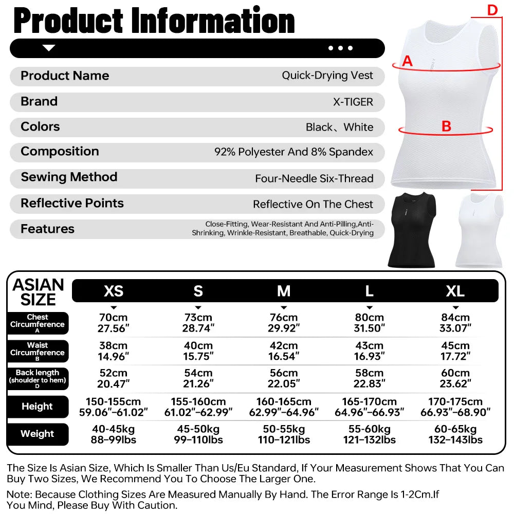 X-TIGER Women's Cycling Base Layer Top Sleeveless Summer Breathable Mesh Road Bike Vest Quick Dry Sports Cycling Underwear Oasis Select