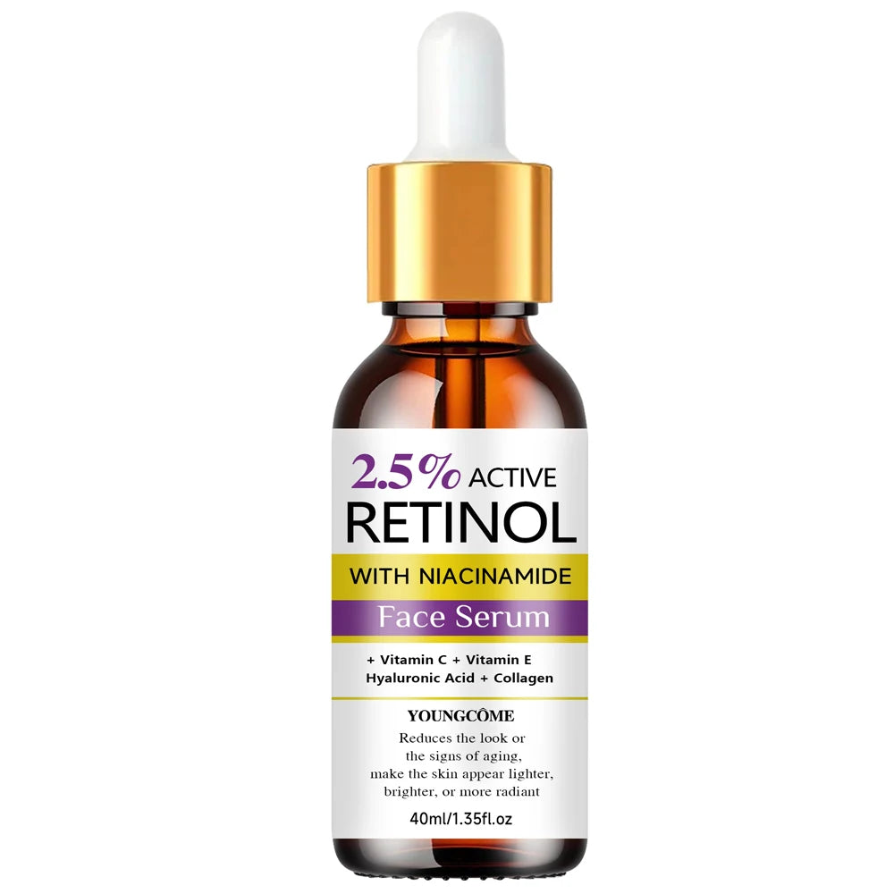 Retinal Face Serum With Niacinamide Vitamin C/E,Hyaluronic Acid & Collgen Softens skin, Brightering & Radiance Boost Oasis Select 1PCS 40ML
