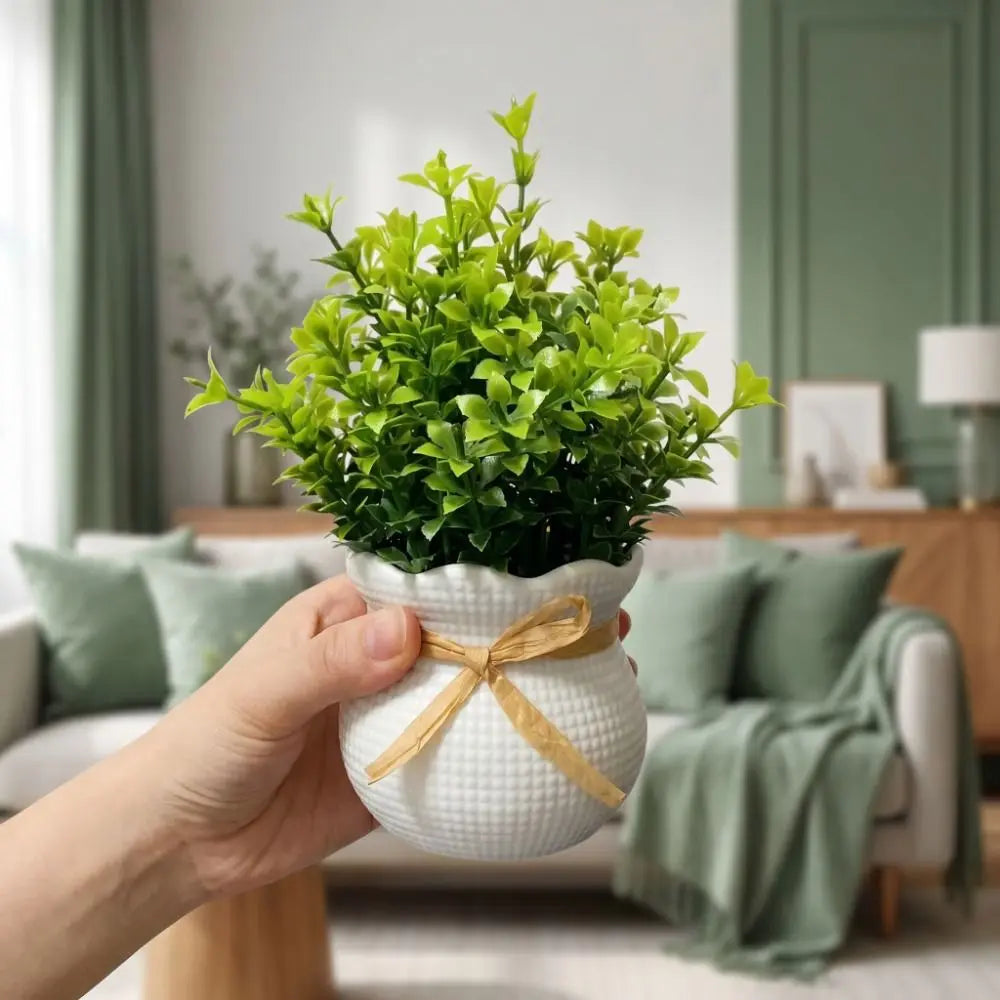 Artificial Bonsai Flower Plant & Vase – Indoor Home Décor