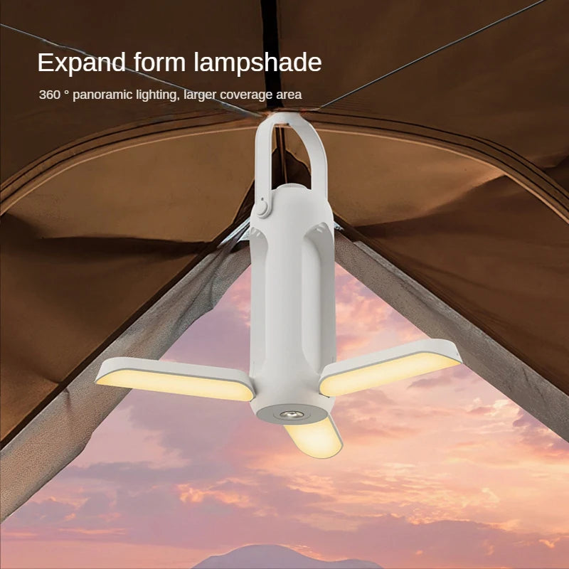 Portable Folding Camping Light LED Flashlight Camping Light With Mobile Power USB Rechargeable Emergency Tent Lights Oasis Select