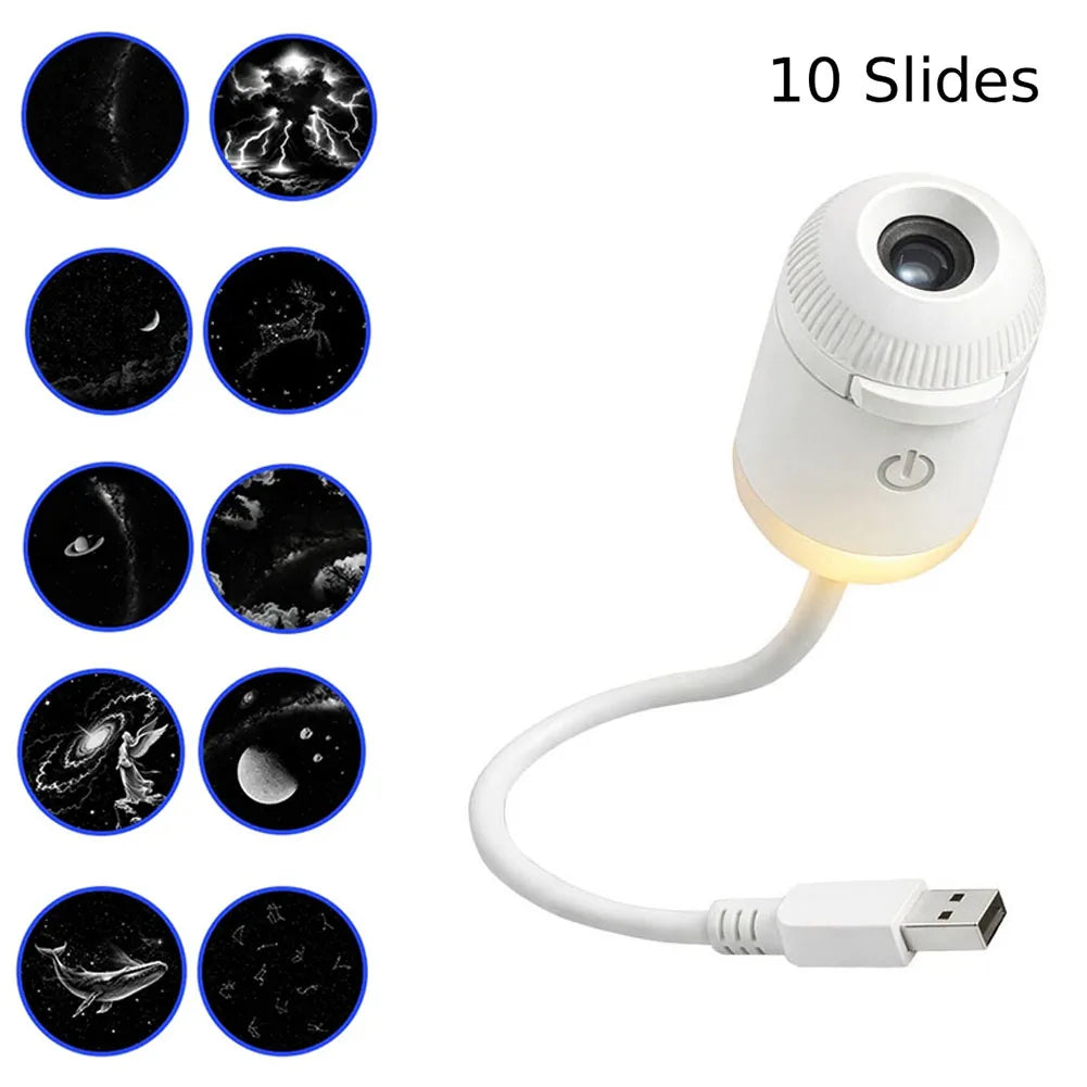 Dual Use For Galaxy Projector Night Light with Intelligent Timer Shutdown and 180 Degree Multi-Angle Projection Oasis Select 10 Slides