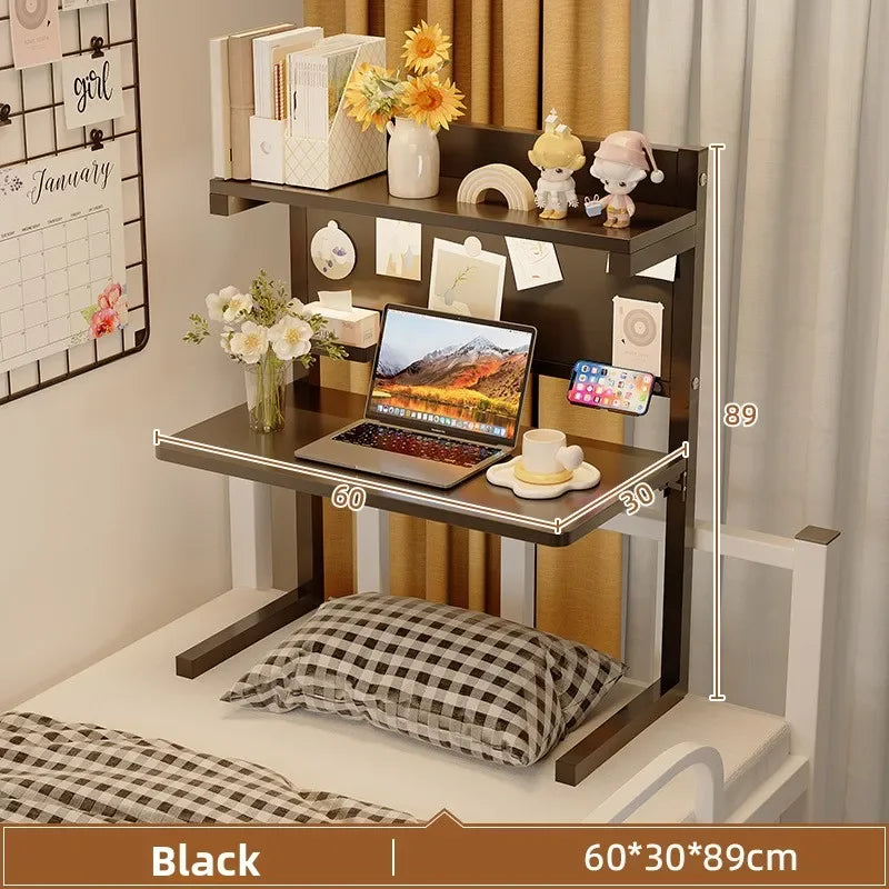 Household GoodsComputer Desk Dormitory Bed Table Folding Desk Upper And Lower Bunk Can Store Fixed E-sports Table Oasis Select 60 black