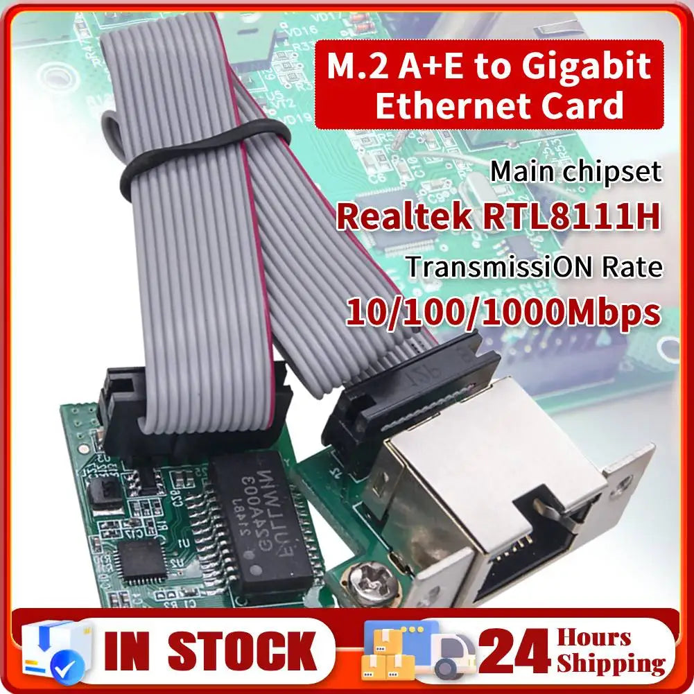 M.2 A+E Key Gigabit Ethernet LAN Card RTL8111H 1000Mbps RJ45 Gigabit Network Card Oasis Select United States
