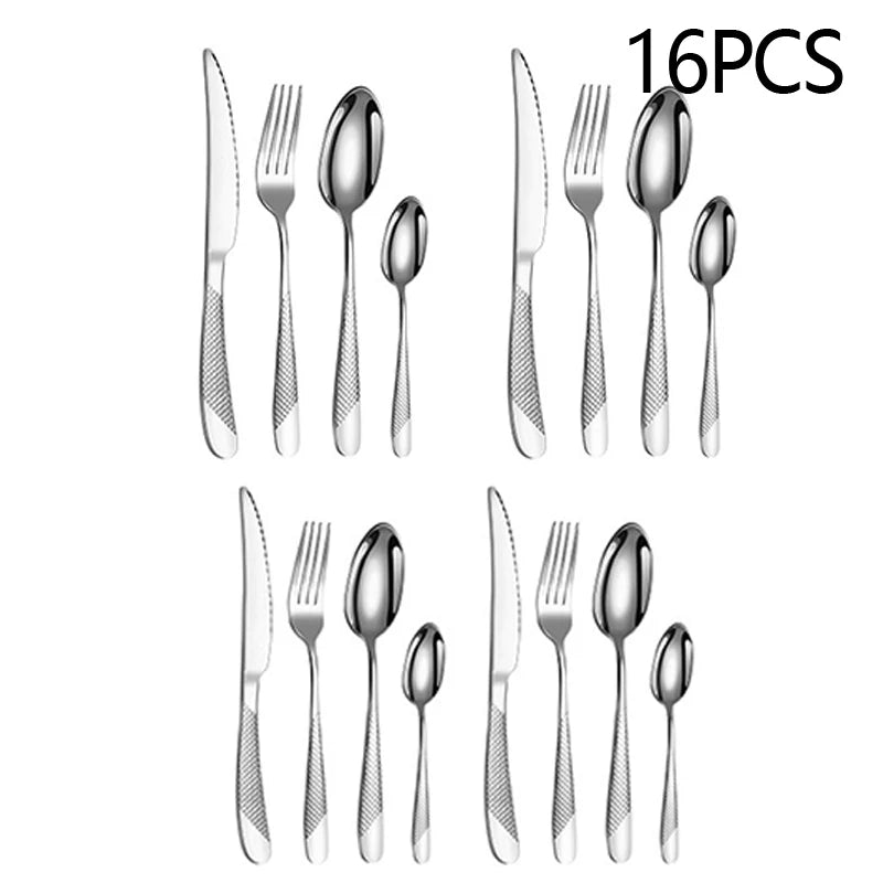 Star Diamond 24-Piece Stainless Steel Flatware Set – Serves 6 Flatware Set Oasis Select 16pcs