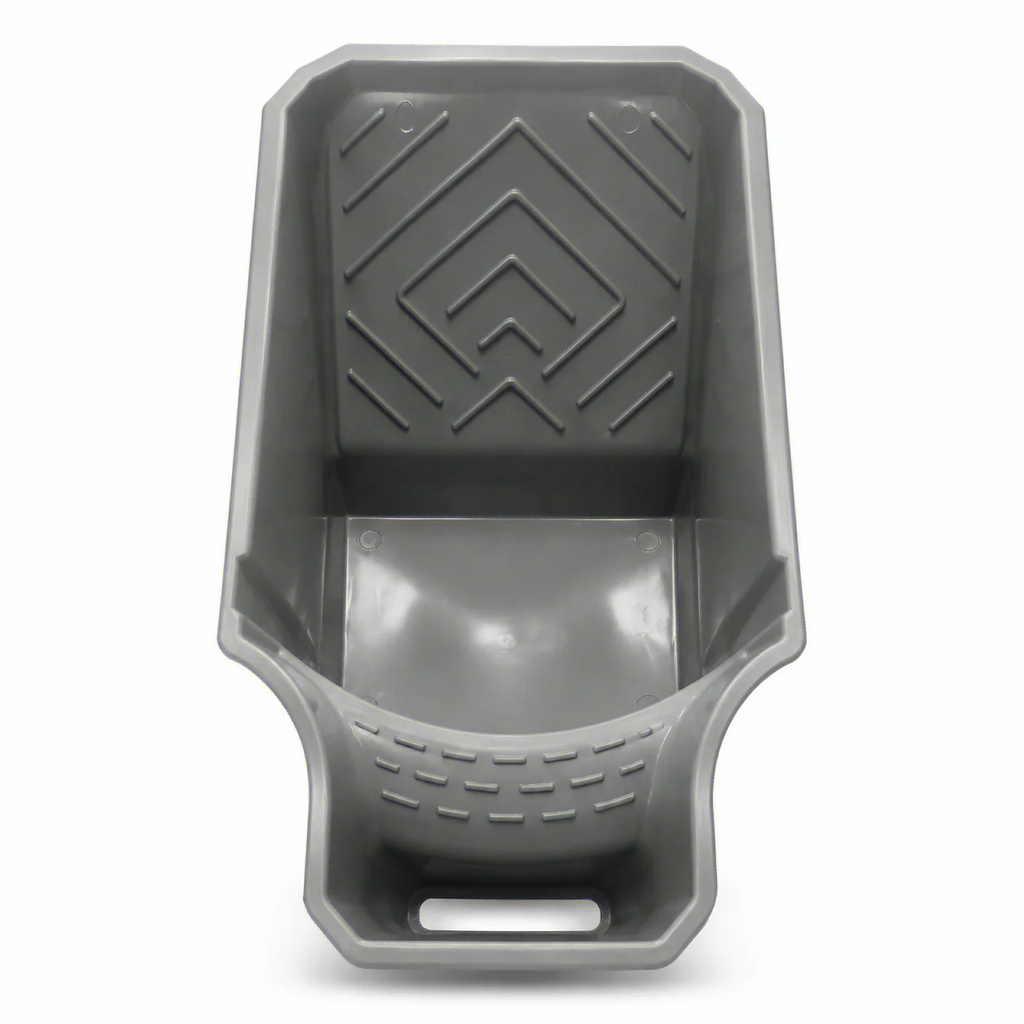 4-Inch Handheld Paint Cup with Roller Frame Durable PP Material Large Capacity Easy Matching for Brushes & Rollers Gray Oasis Select