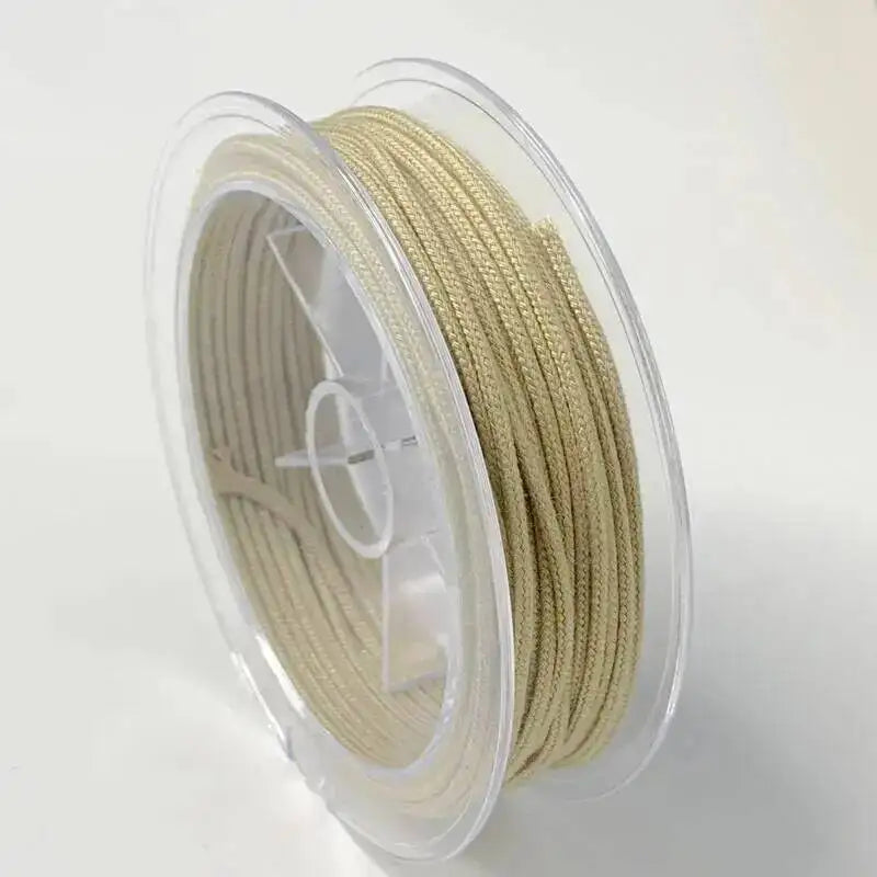 1.2/1.5/2.0MM Chinese Knotted Rope Bright Cord Braided Rope Bracelet Weaving Nylon Cord Diy JEWELRY Necklace Accessories Oasis Select Khaki 2.0mm