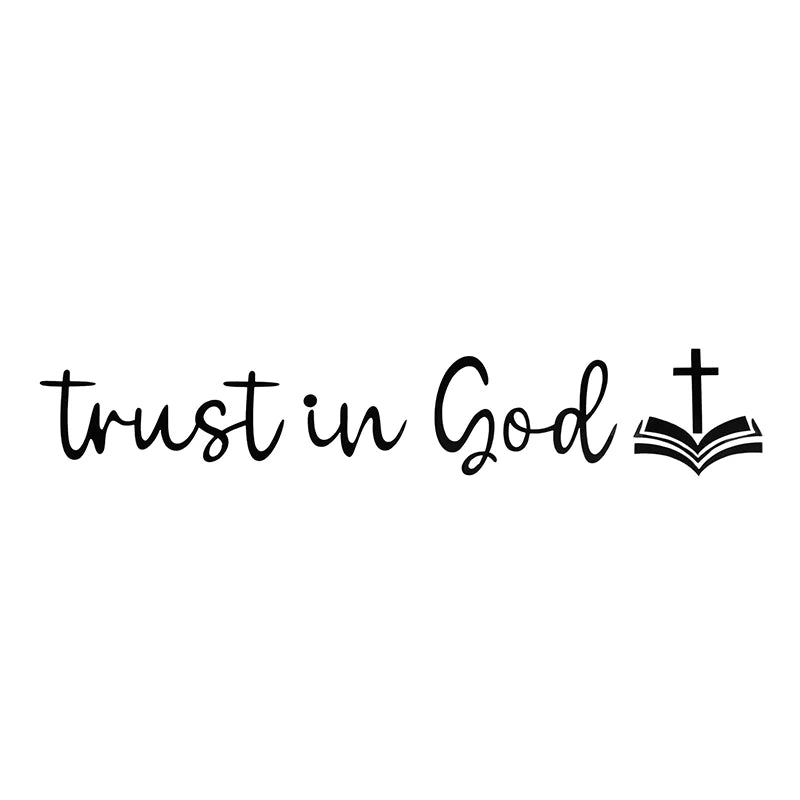 Trust In God Mirror Decal, Car Decals For Women, Faith Mirror Decal, Cute Vinyl Decal, Christian Car Mirror Decal, Religious Car Oasis Select Black