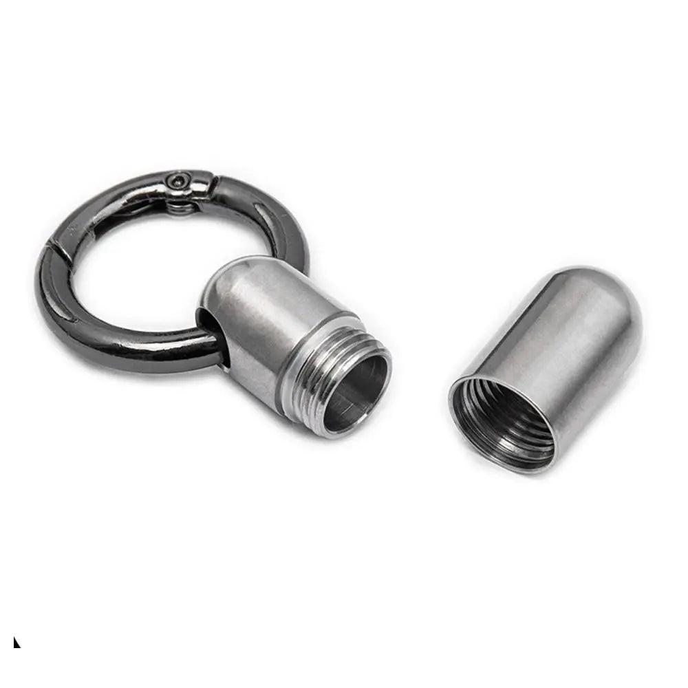Sealed Design Pure Titanium Pill Box Keyring Attachment Ultra-light Weight Portable Pill Organizer Waterproof Anti-Rust Oasis Select