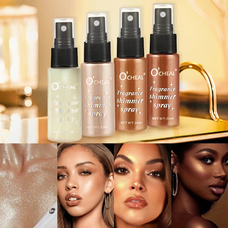 Waterproof Glitter Flash Spray – Face, Body & Neck Shimmer Body Glitter Spray Oasis Select