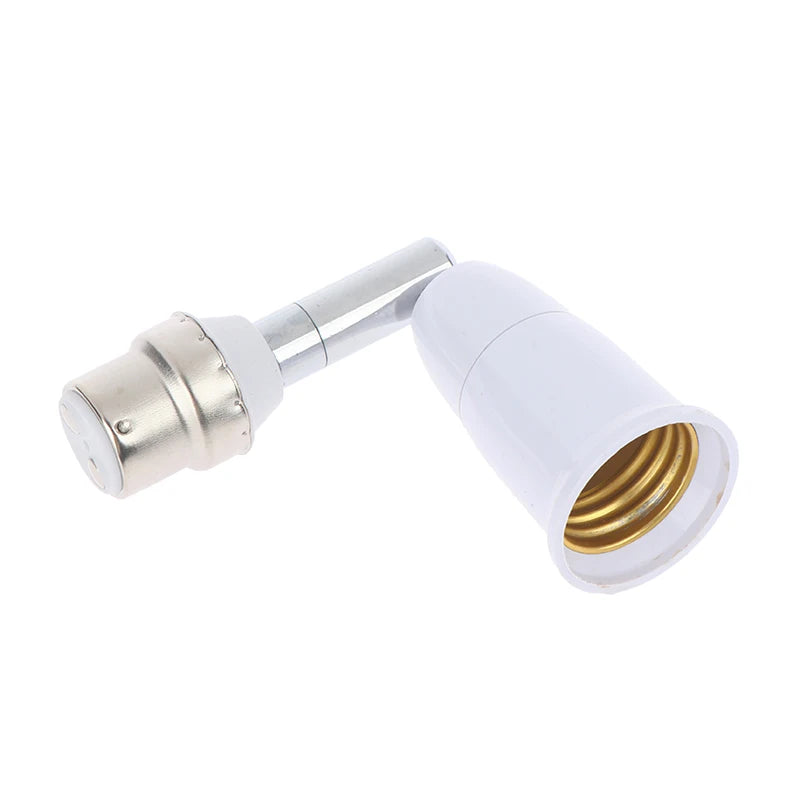 SXH 1Pc B22 To E27 Extender Screw E26 Bulb Holder Adapter 90 Drgee Rotatable Bendable Light Socket Holder Converter Oasis Select