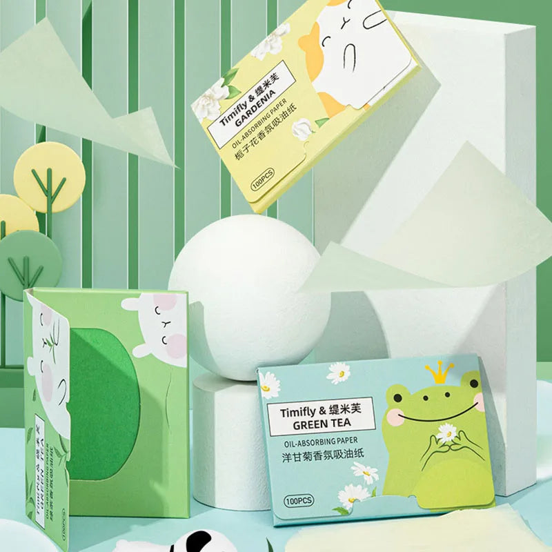 100-Pack Facial Oil Blotting Sheets – Mattifying Shine Control Oil Blotting Sheets Oasis Select