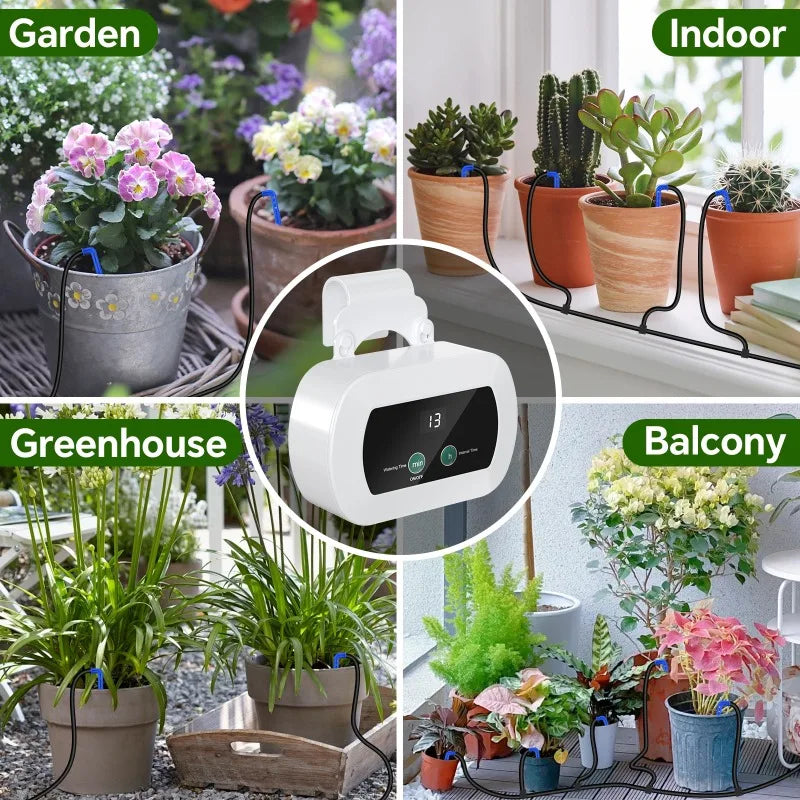 Indoor Automatic Drip Irrigation System,Self Plant Watering Device,300 Timed Watering Programes 10 Drip Tips Etc Drip Accessory Oasis Select