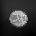 Paris Eiffel Tower Coin Collection Travel Collection Commemorative Coins Commemorative Coins Non-currency Oasis Select silvery 1PCS