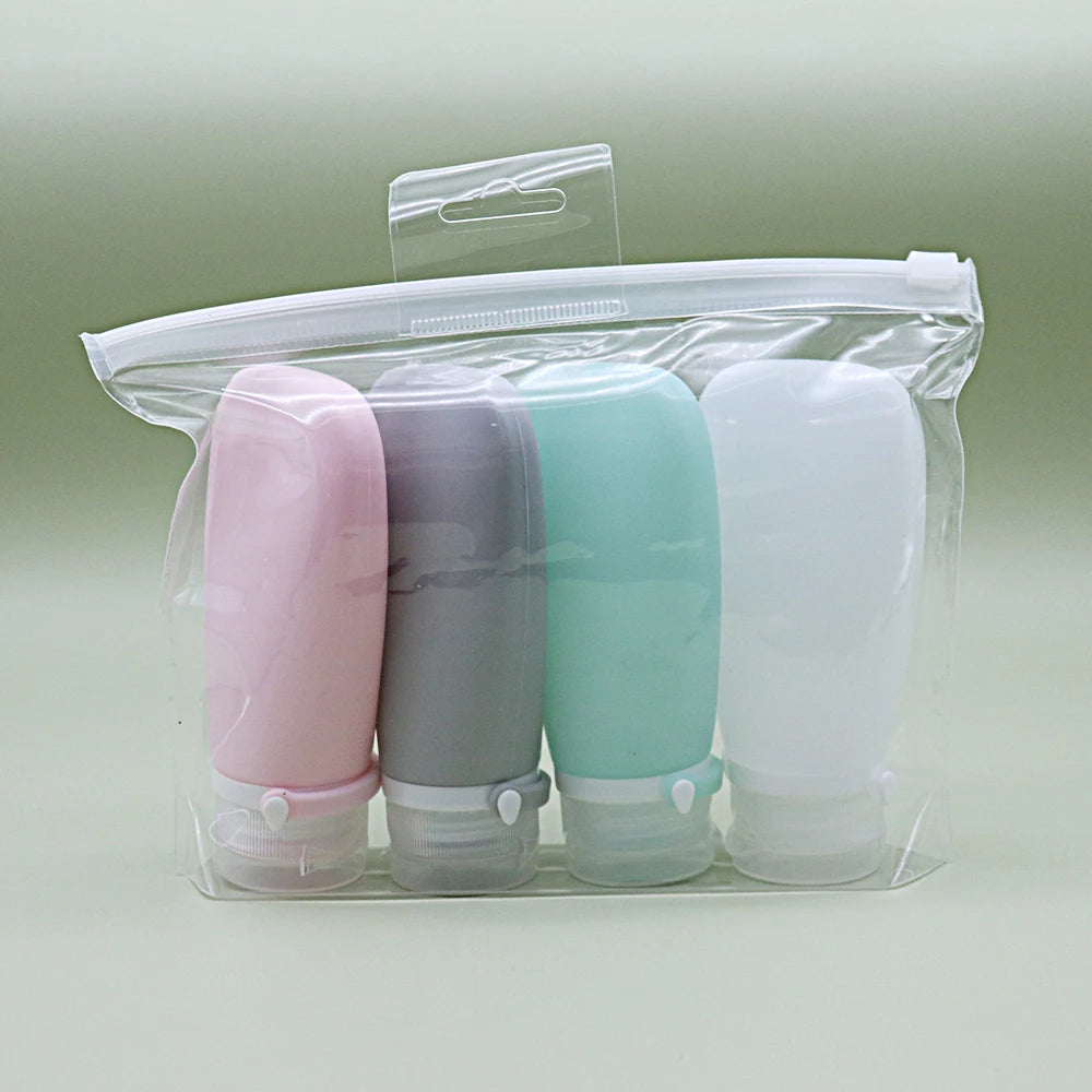 4 PCS Silicone Travel Bottles Leak Proof Collapsible Toiletry Shampoo Dispenser Reusable Portable Camping Oil Container 2026 Oasis Select 4pcs 90ml
