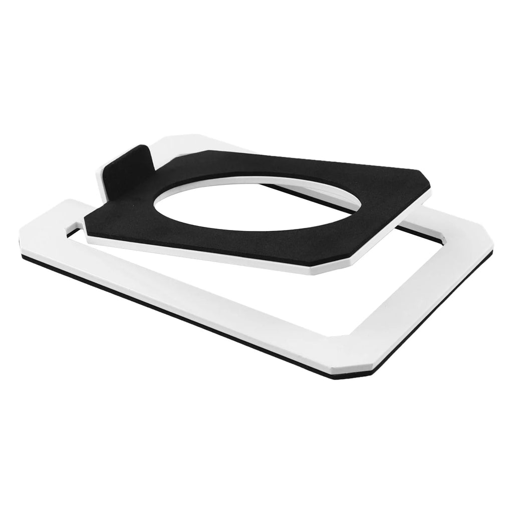 Clean and Minimalistic Design Suitable for Compact 2 3 Speakers Desktop Speaker Stands for PC Tabletop Monitor Oasis Select White