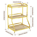 Desktop Shelf Dresser Cosmetics Storage Rack Bathroom Perfume Finishing Rack Ornament Jewelry Rack Oasis Select Triple gold