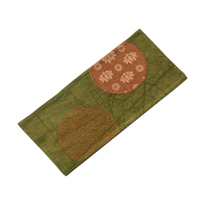 Chinese Tea Ceremony Tie-dye Canvas Dry Foam Mat Tea Tablecloth Mat Tea Room Heat Insulation Mat Table Practical Tea Oasis Select