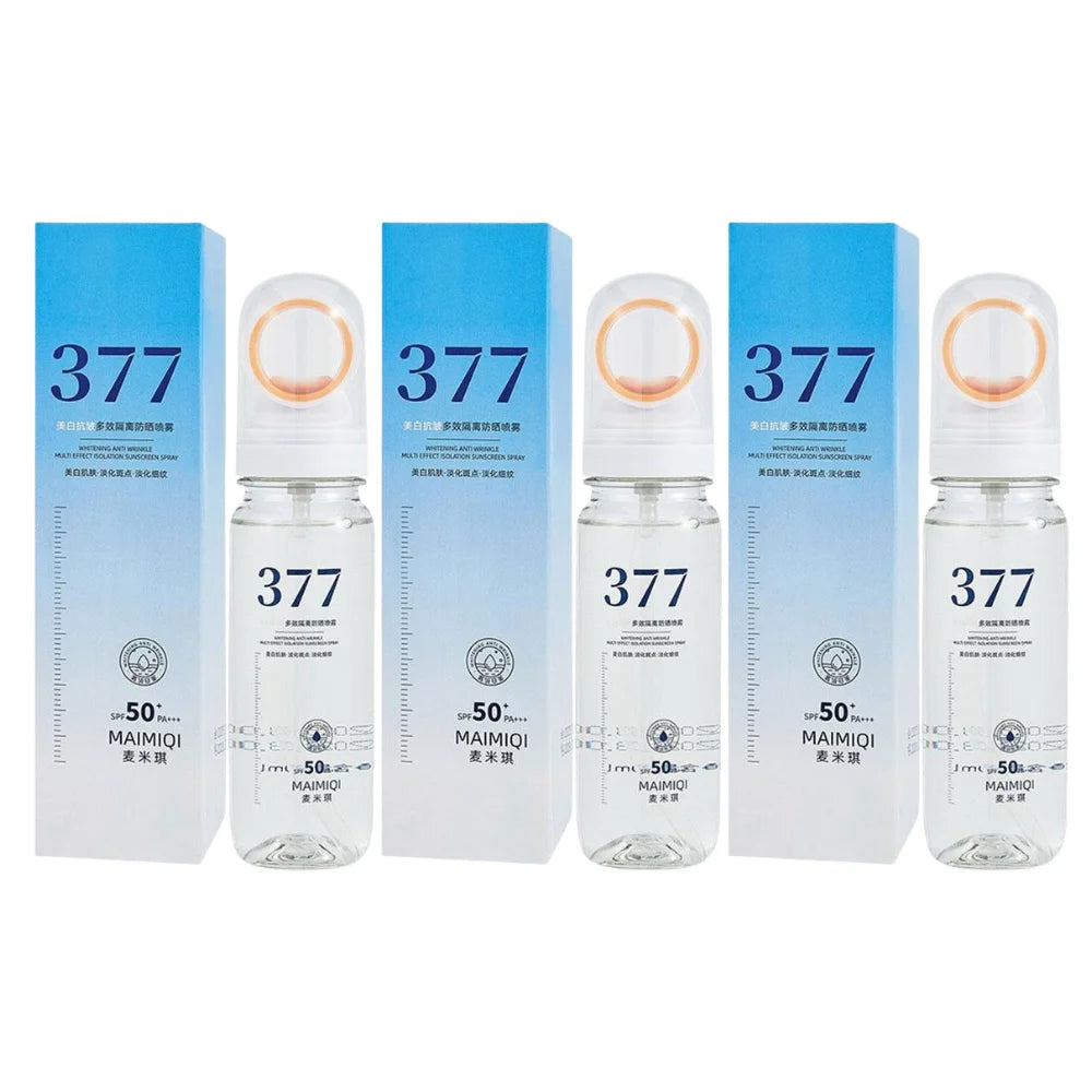 Full Body Care 377 Spray Spf50 Plus Nourish Skin Moisturize Whitening Anti Wrinkle Ideal For Face Neck And Body Sun Protection Oasis Select 3PCS 90G