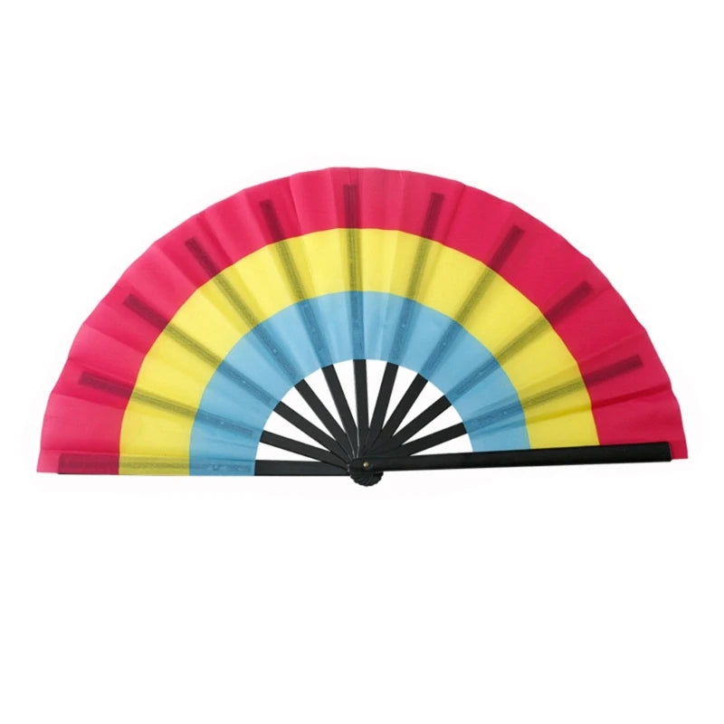 Rainbows Folding Fan Colourful Fan LGBTs Gay Pride Party Summer Cooling Fan Music Festival Women Men Props Lightweight Oasis Select Rainbow 2
