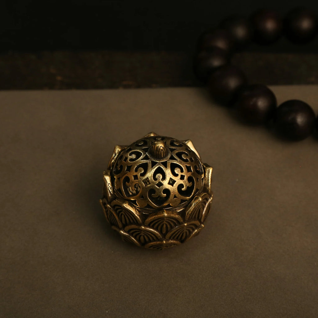 1PC Lotus Incense Cone Holder, Mini Asian Zen Decor, Small Flower Burner for Home Office Meditation Gift Oasis Select