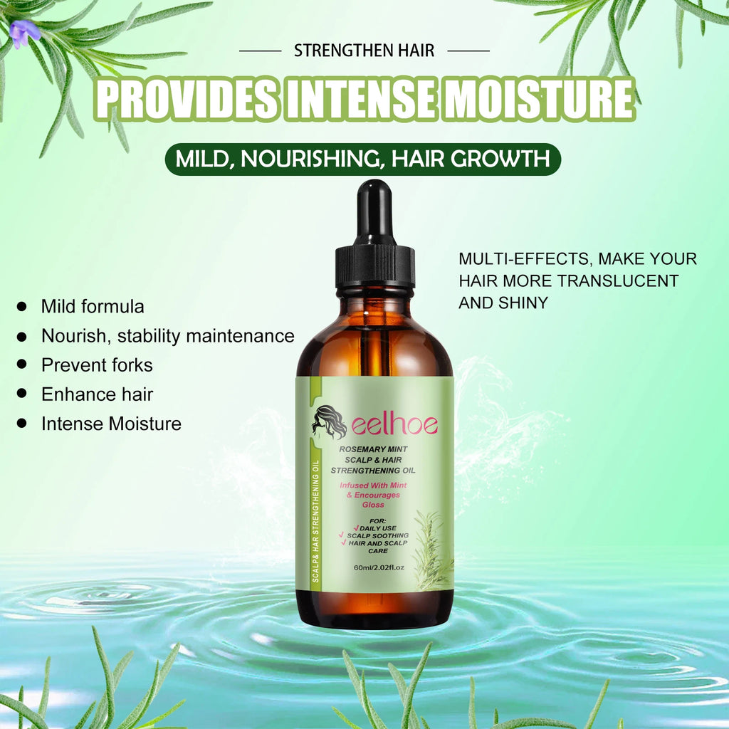 EELHOE Rosemary Hair Oil – Anti-Frizz, Shine & Scalp Care
